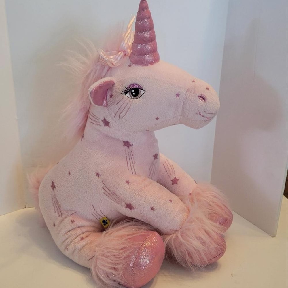 Build-a-Bear Pink Plush Unicorn 15"